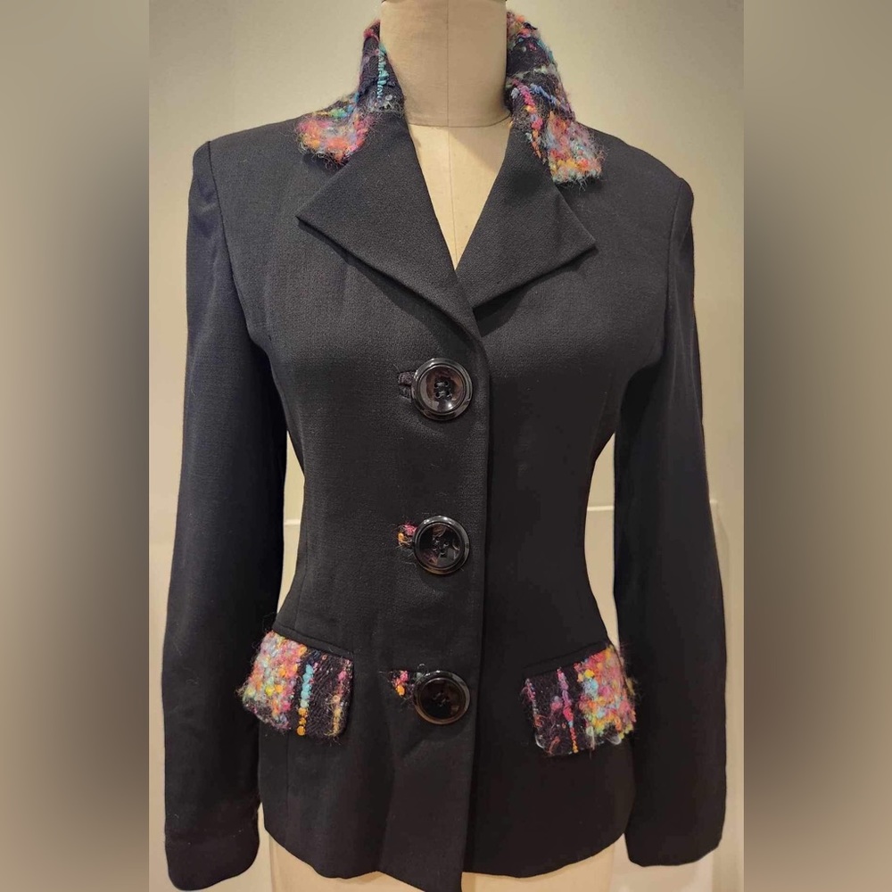 Jean Marc Sfez Vintage Blazer w Rainbow Trim